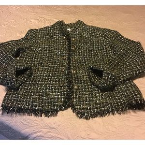 Chico’s Tweed Fringed Blazer Lg (2)